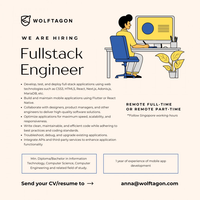 Bergabunglah Bersama Kami sebagai Fullstack Engineer!